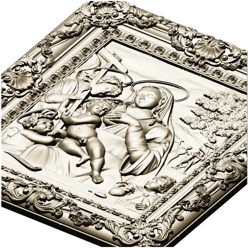 Holy Madonna - detailed STL 3D model for CNC relief carving