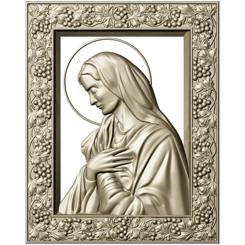 Madonna in Prayer - STL 3D model for CNC milling