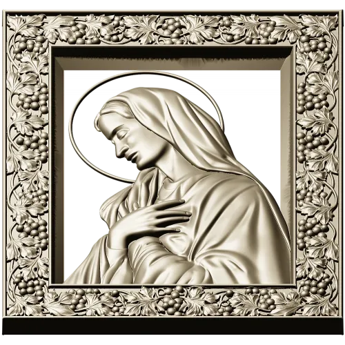 Madonna in Prayer - STL 3D model for CNC milling