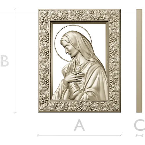Madonna in Prayer - STL 3D model for CNC milling