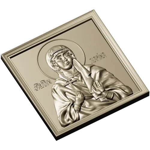 Saint Marina - high-relief icon STL for CNC