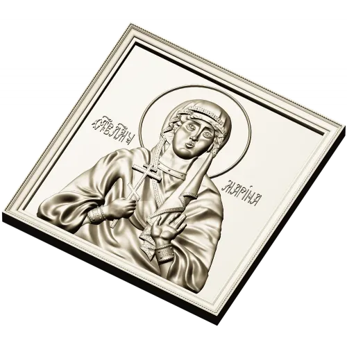 Saint Marina - high-relief icon STL for CNC