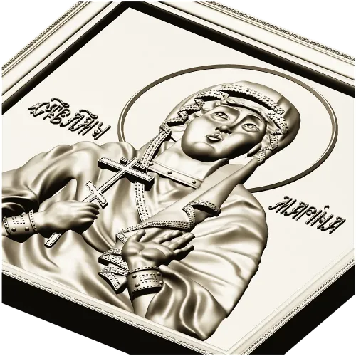 Saint Marina - high-relief icon STL for CNC