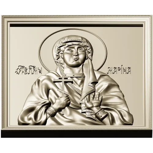 Saint Marina - high-relief icon STL for CNC