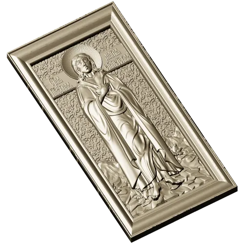 Saint Mary of Egypt icon relief STL