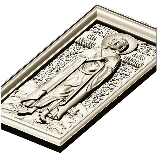 Saint Mary of Egypt icon relief STL