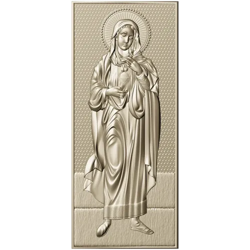 Saint Mary (Immaculate Heart) STL bas-relief for CNC