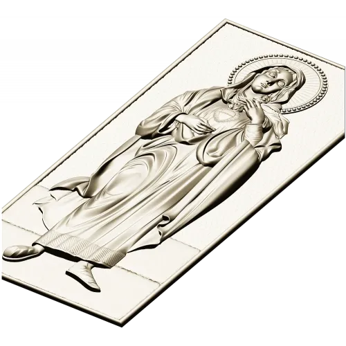 Saint Mary (Immaculate Heart) STL bas-relief for CNC