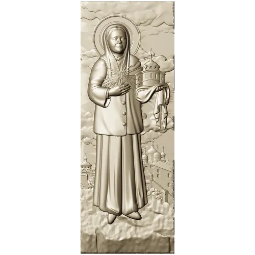 Saint Matrona of Moscow - Full-Relief Panel STL