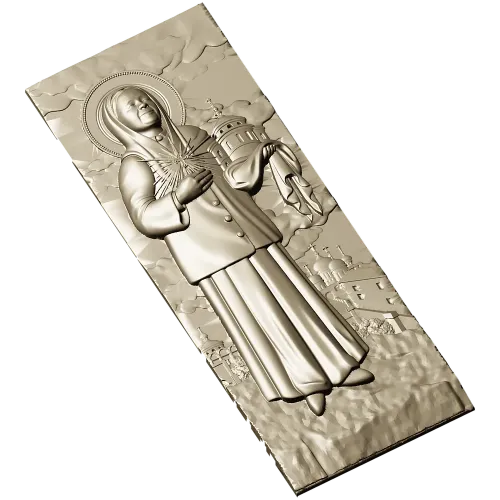 Saint Matrona of Moscow - Full-Relief Panel STL