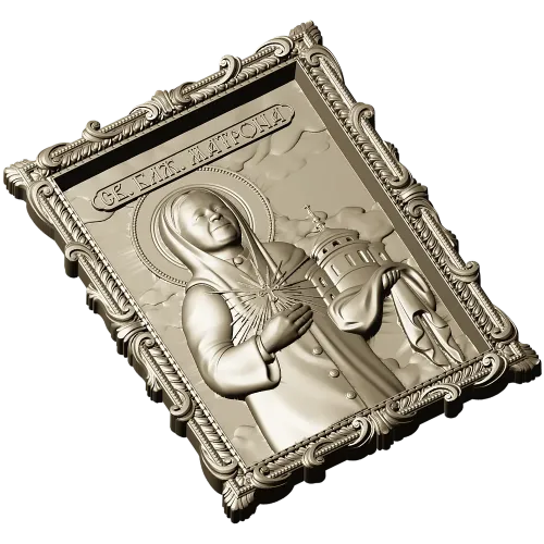 Saint Matrona Icon STL for CNC milling