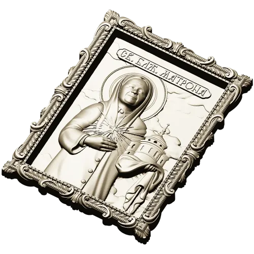 Saint Matrona Icon STL for CNC milling