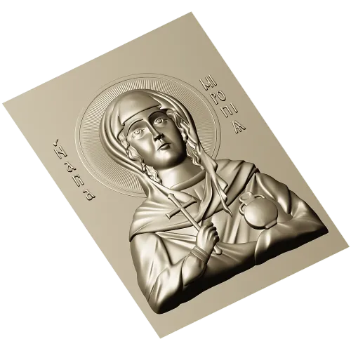 Святая Миропия - барельеф в формате STL для ЧПУ
