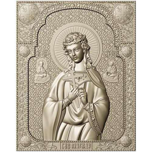 Saint Nadezhda icon STL relief for CNC