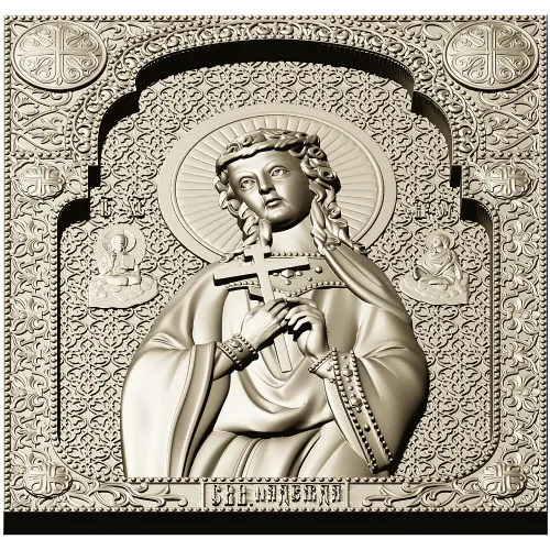 Saint Nadezhda icon STL relief for CNC