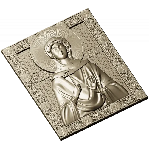 Saint Natalia Icon Relief STL - 3D model for CNC carving