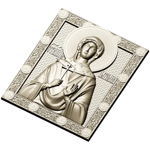 Saint Natalia Icon Relief STL - 3D model for CNC carving