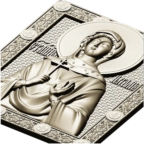 Saint Natalia Icon Relief STL - 3D model for CNC carving