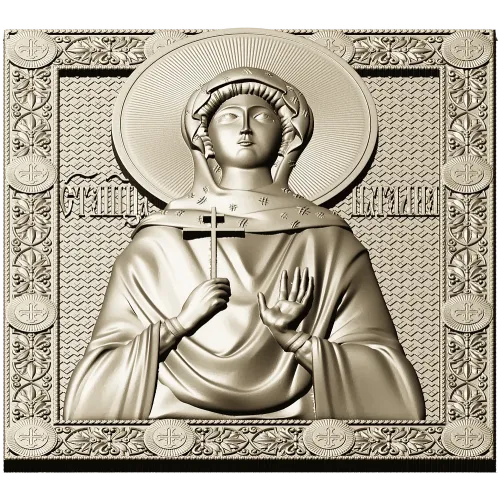 Saint Natalia Icon Relief STL - 3D model for CNC carving