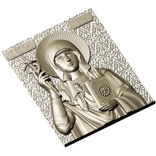 3D модель STL - Икона Святой Нины для ЧПУ