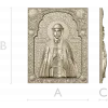 Saint Olga icon panel - 3D STL model for CNC milling