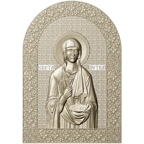Saint Petka - icon relief STL for CNC