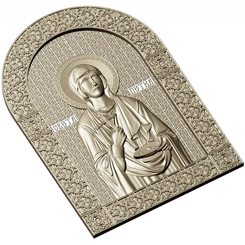 Saint Petka - icon relief STL for CNC