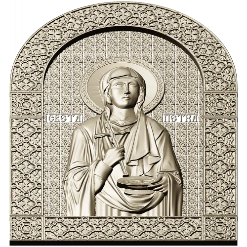 Saint Petka - icon relief STL for CNC