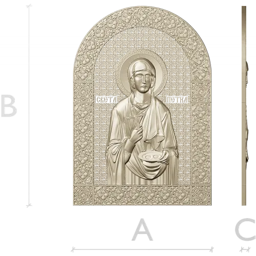 Saint Petka - icon relief STL for CNC