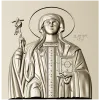Икона Святой равноапостольной Нины - STL рельеф для ЧПУ