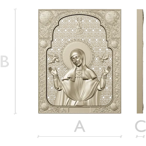 Saint Sophia icon STL 3D model for CNC carving