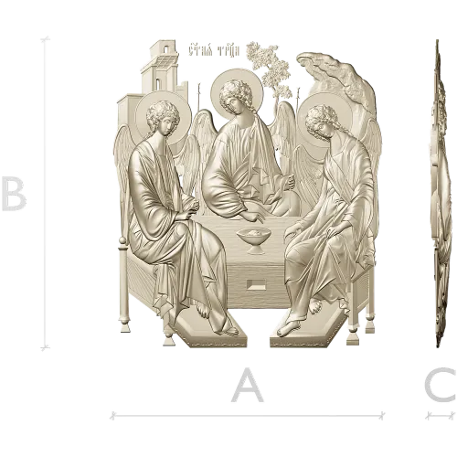 STL модель "Святая Троица" - 3D рельеф для ЧПУ