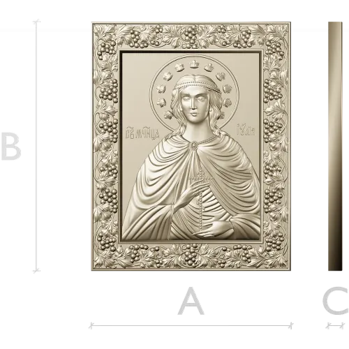 Икона "Святая Юлия" - 3D модель STL для ЧПУ