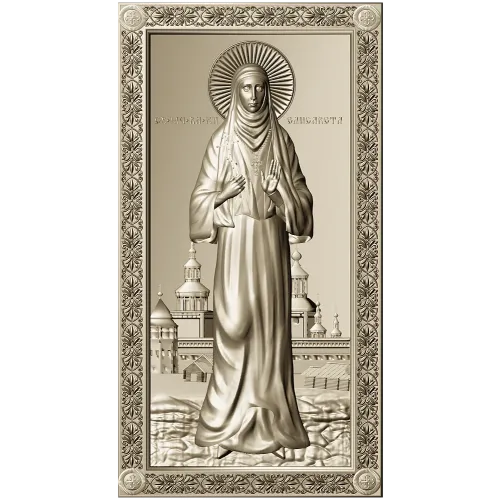 Saint Elizabeth high-relief icon STL for CNC milling