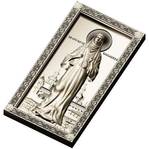 Saint Elizabeth high-relief icon STL for CNC milling