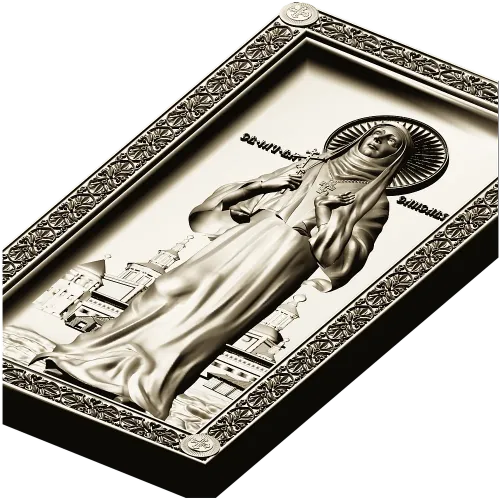Saint Elizabeth high-relief icon STL for CNC milling
