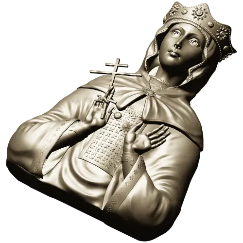 Святая мученица Людмила Чешская - 3D модель (STL) для ЧПУ