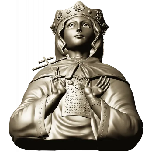 Святая мученица Людмила Чешская - 3D модель (STL) для ЧПУ