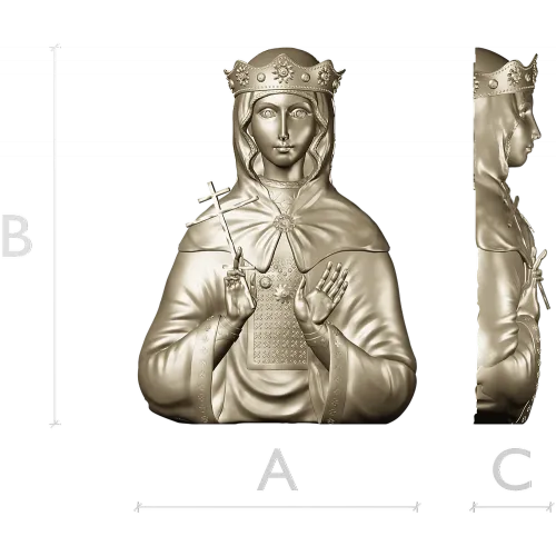 Святая мученица Людмила Чешская - 3D модель (STL) для ЧПУ