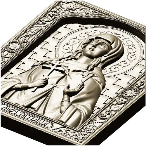 Saint Tatiana Icon - High-Relief STL 3D Model for CNC