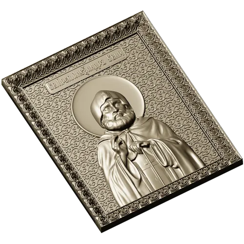 Икона святителя Александра Свирского - 3D STL рельеф