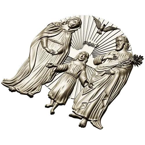 Holy Family bas-relief STL for CNC