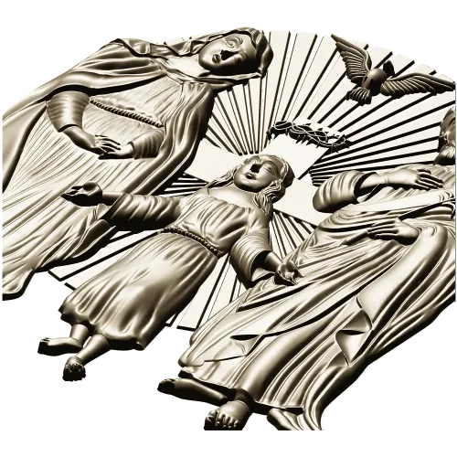 Holy Family bas-relief STL for CNC