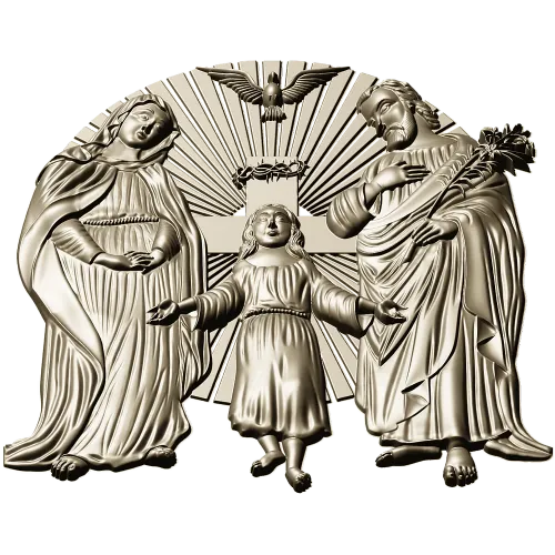 Holy Family bas-relief STL for CNC