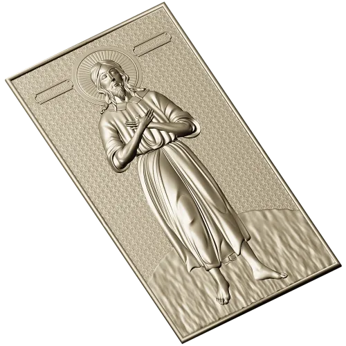 Saint Alexius Full-Relief Icon STL for CNC