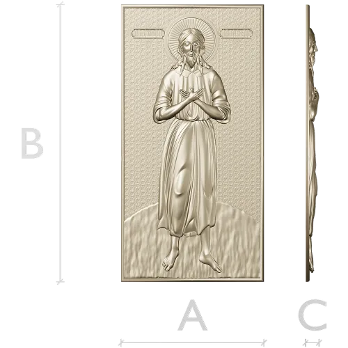 Saint Alexius Full-Relief Icon STL for CNC