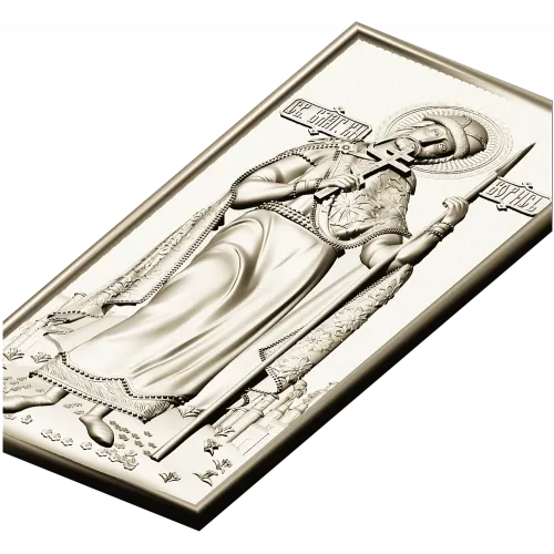 Икона Святой Князь Борис - 3D STL панель для ЧПУ