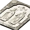 Saints Boris and Gleb - high relief icon STL for CNC