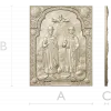 Saints Boris and Gleb - high relief icon STL for CNC