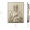 Orthodox bas-relief crowned prince icon STL for CNC